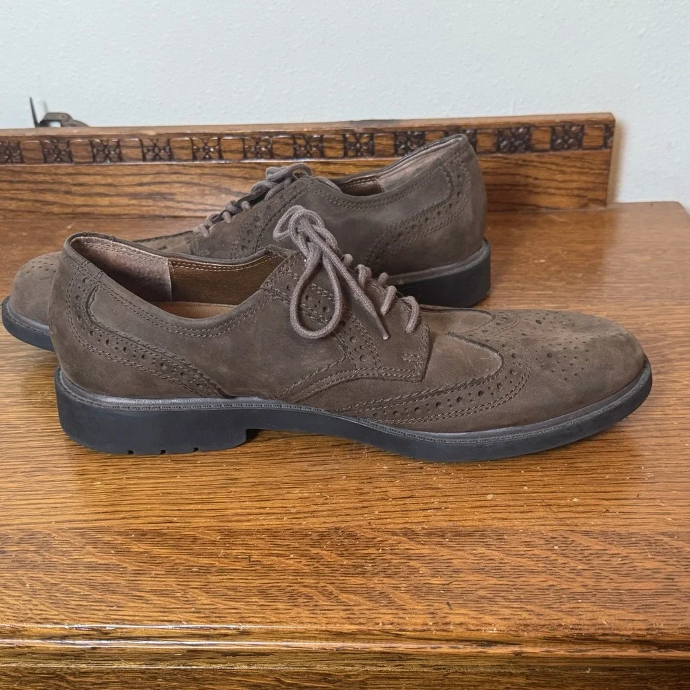 Streetcars Men's Oxford Shoes Brown Suede Wingtip Brogue Size 12M
